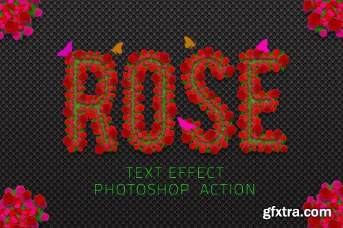 CreativeMarket Rose Flowers Text Effect 1152882