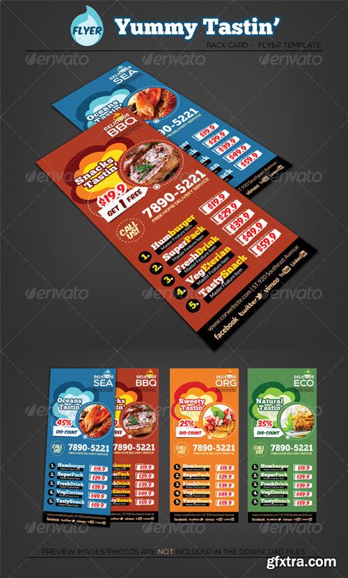 GraphicRiver - Fast Food - Restaurant Rack Card Flyer 5485365