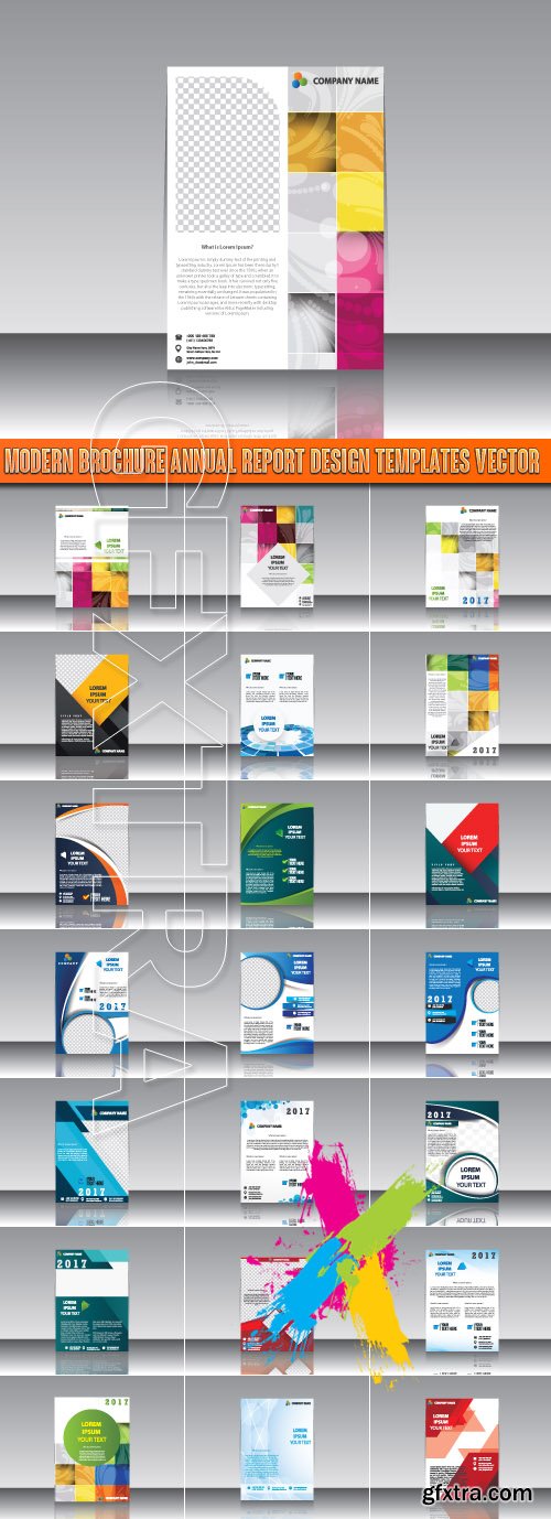 Modern brochure Annual report Design templates vector