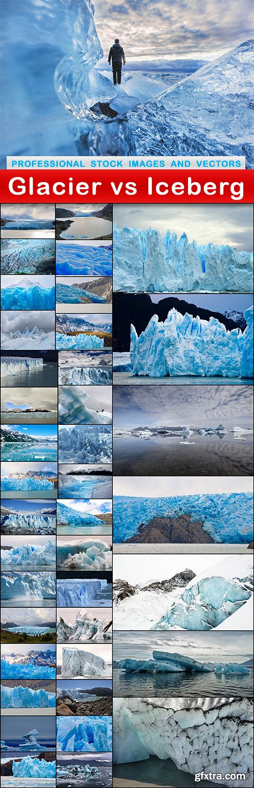 Glacier vs Iceberg - 40 UHQ JPEG