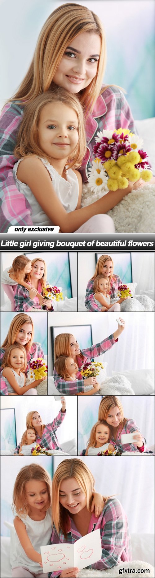 Little girl giving bouquet of beautiful flowers - 7 UHQ JPEG