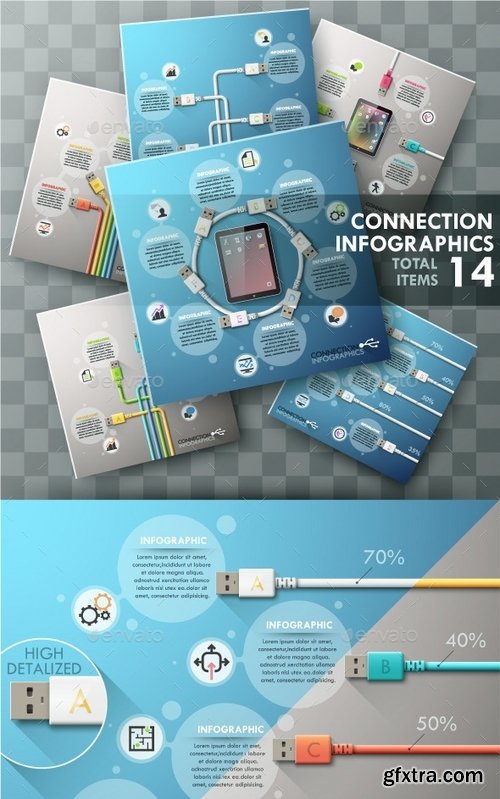 GraphicRiver - Connection Infographics Set (14 Items) 11641297