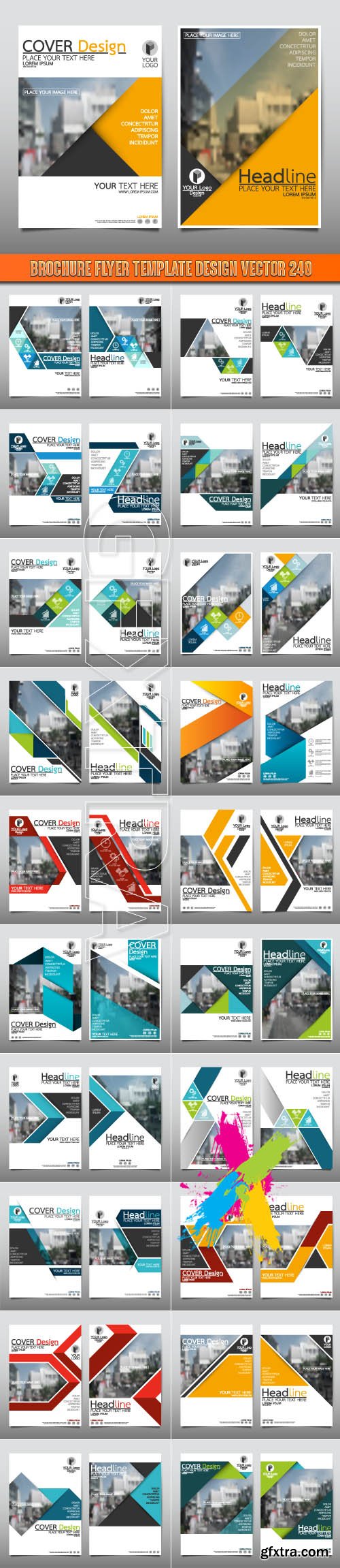 Brochure flyer template design vector 240