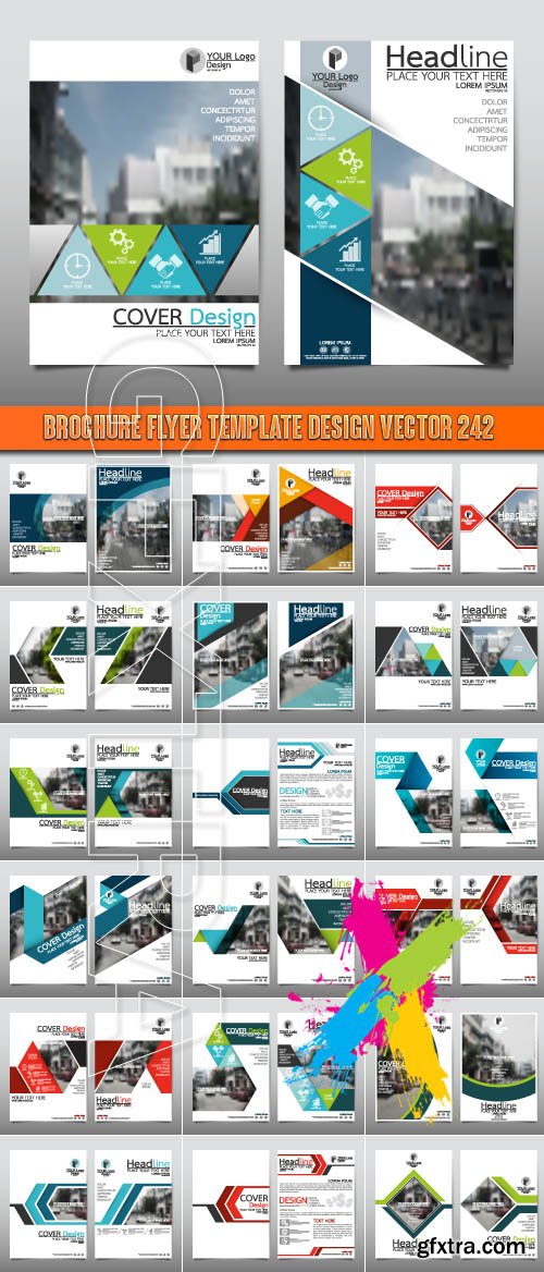 Brochure flyer template design vector 242