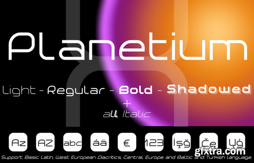 Planetium-X Bold font