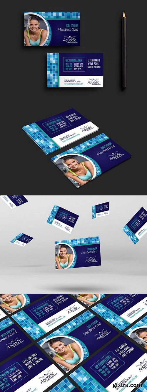 CM - Swimming Pool Business Card Template 1173609
