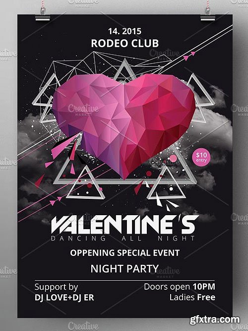 CreativeMarket - Valentine\'s day Party Poster/Flyer 149723