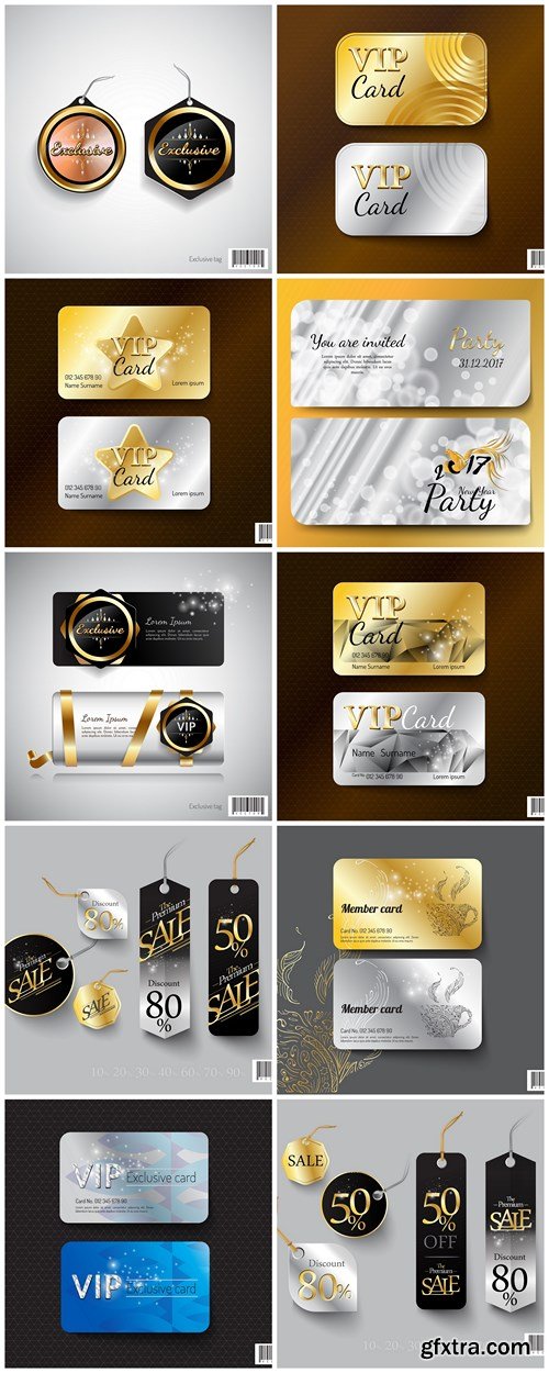 Luxury Card Tag Design - 10 Vector
