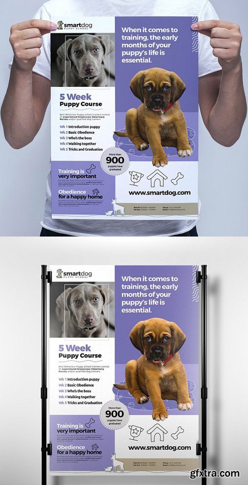 CM - A3 Puppy School Poster Template 1198895
