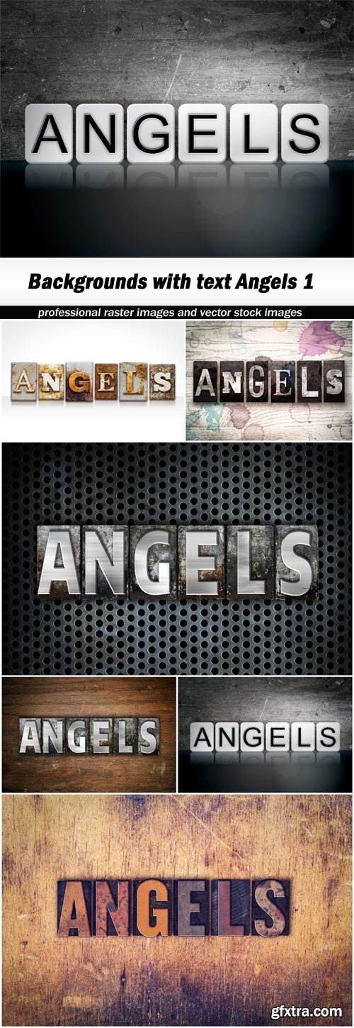 Backgrounds with text Angels 1 - 6 UHQ JPEG