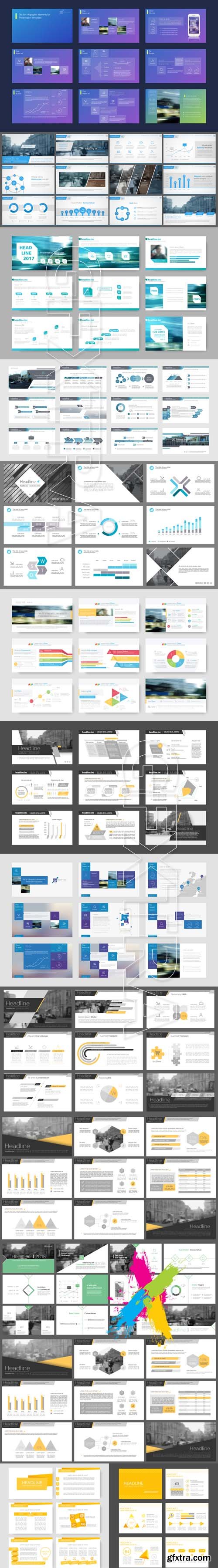 Infographic elements for presentation template vector