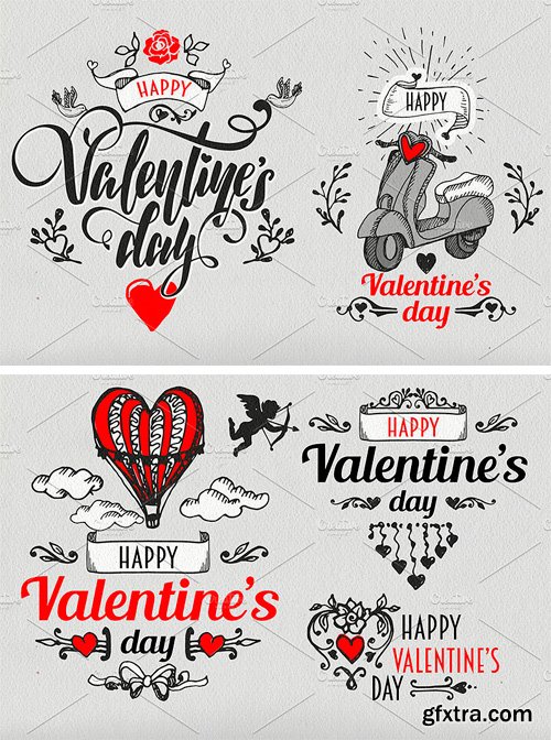 CM 1189053 - 16 Valentine\'s Day Labels