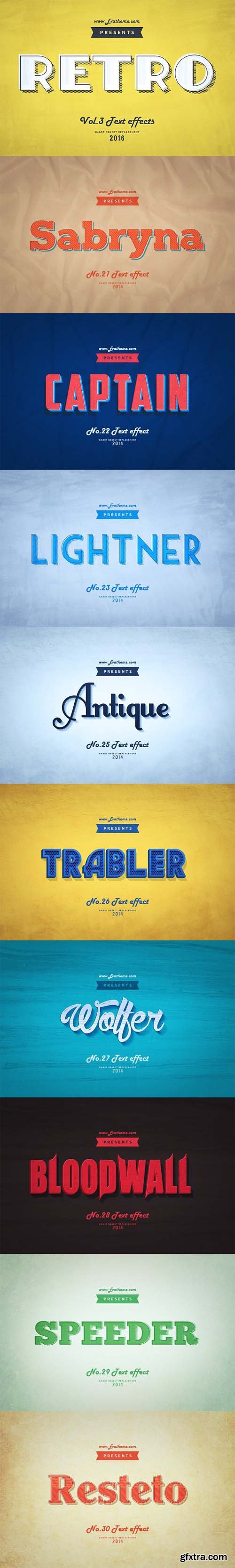 Retro Style Text Effects Vol.3
