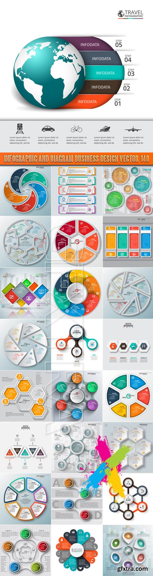 Infographic and diagram business design vector 140