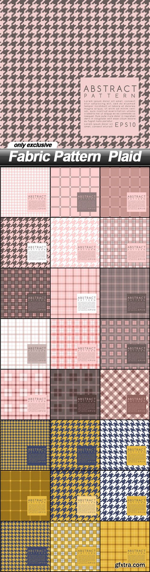 Fabric Pattern Plaid - 25 EPS