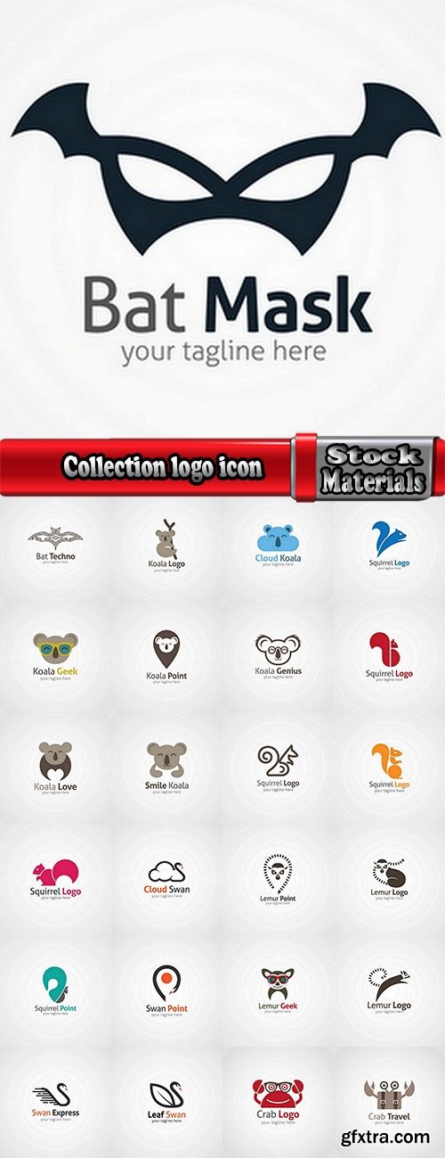 Collection logo icon web design element site 65-25 EPS
