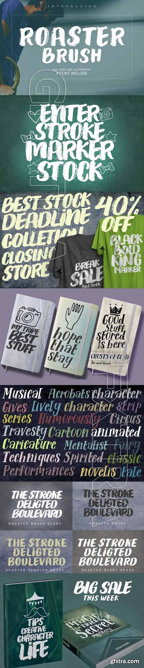 CM Roaster Brush Collection Font Display 1222552