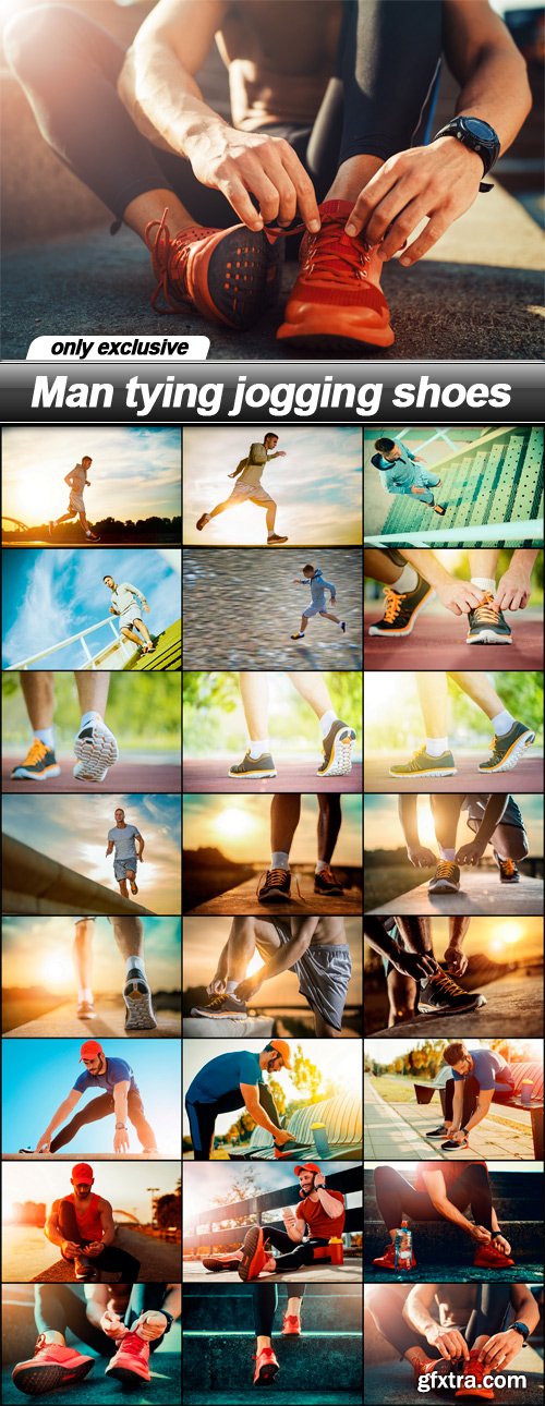 Man tying jogging shoes - 24 UHQ JPEG