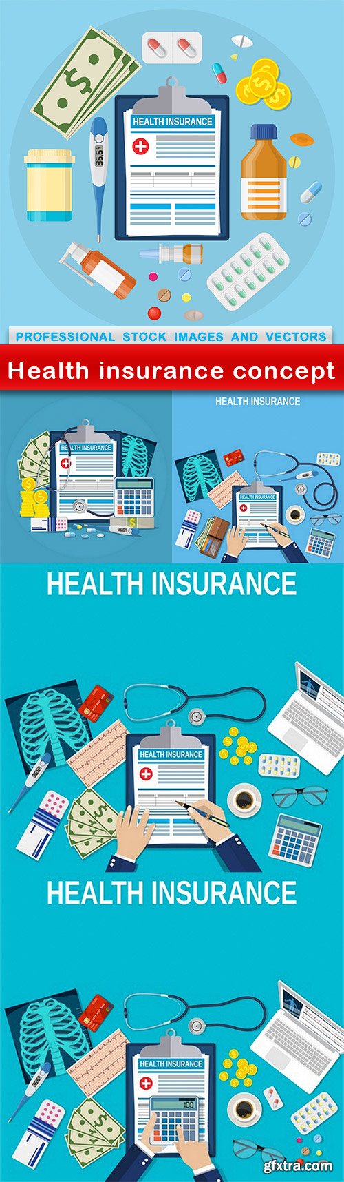 Health insurance concept - 5 EPS