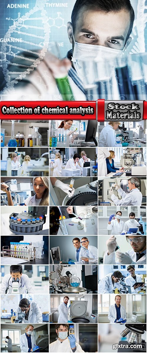 Collection of chemical analysis laboratory chemist microscope 25 HQ Jpeg