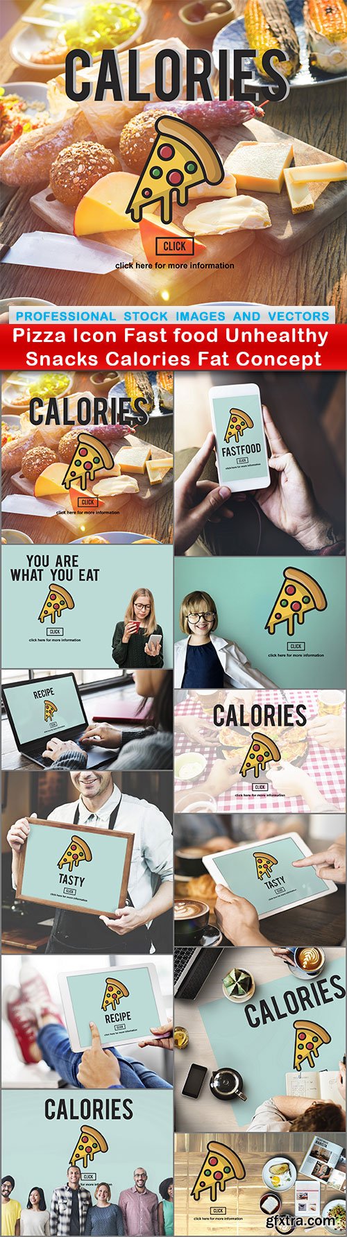 Pizza Icon Fast food Unhealthy Snacks Calories Fat Concept - 12 UHQ JPEG