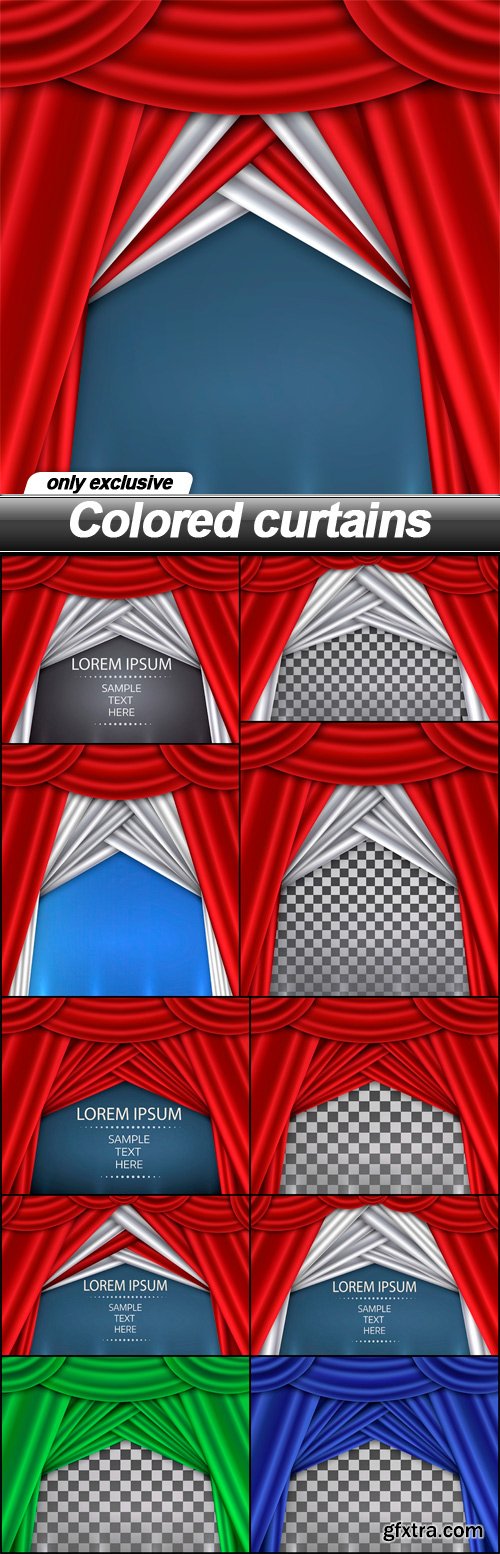Colored curtains - 11 EPS