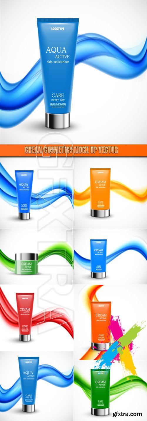 Cream Cosmetics mock up vector
