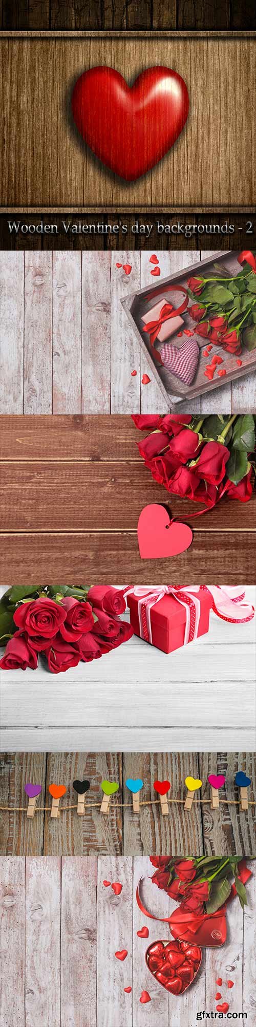 Wooden Valentine\'s day backgrounds - 2