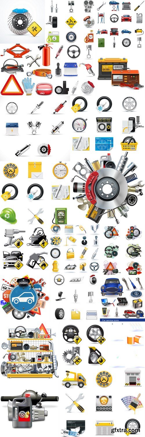 Car Parts Collection - 21 Vector