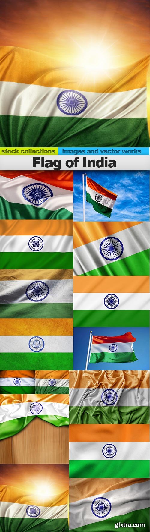 Flag of India, 15 x UHQ JPEG