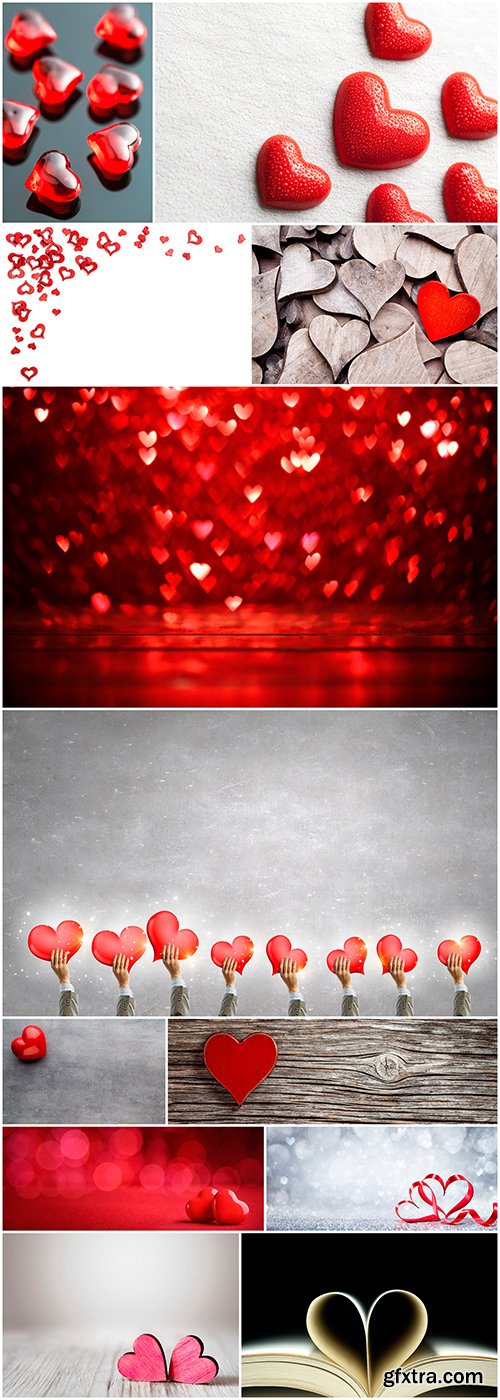 Backgrounds with hearts - 12UHQ JPEG