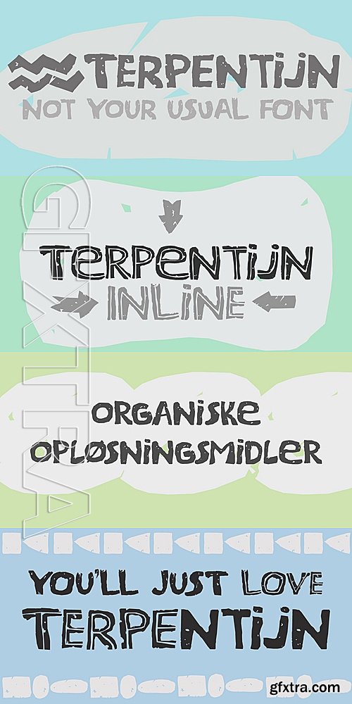 Terpentijn - 3 fonts: $35.00
