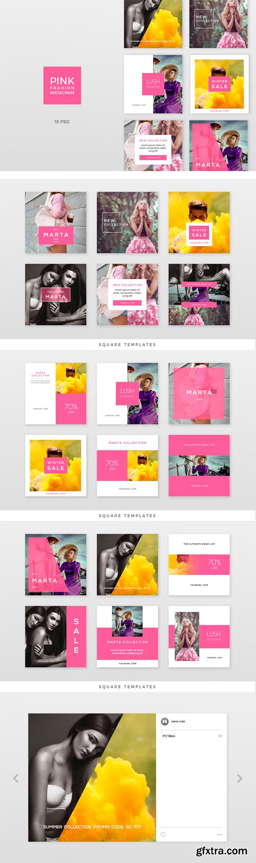 CM 1185813 - Pink Fashion Instagram Pack
