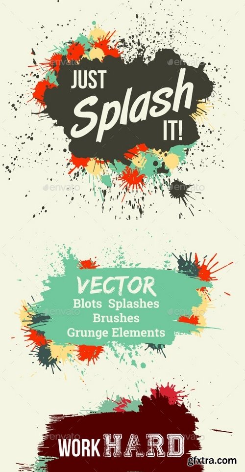GraphicRiver - Grunge Blots and Splashes 9995525