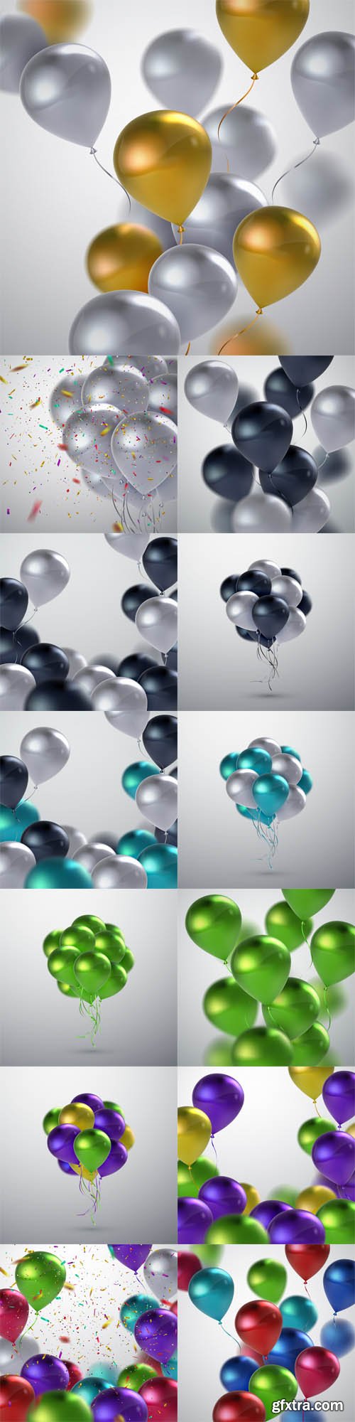Vector Set - Realistic Glossy Balloons
