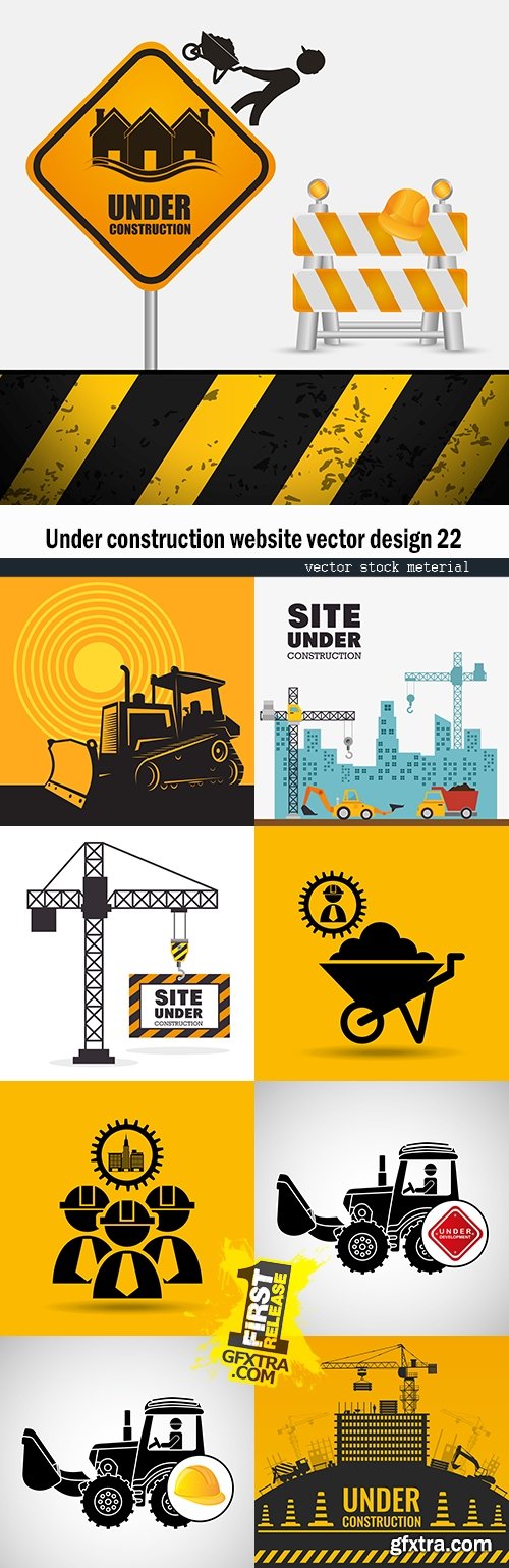 Under construction website vector design 22