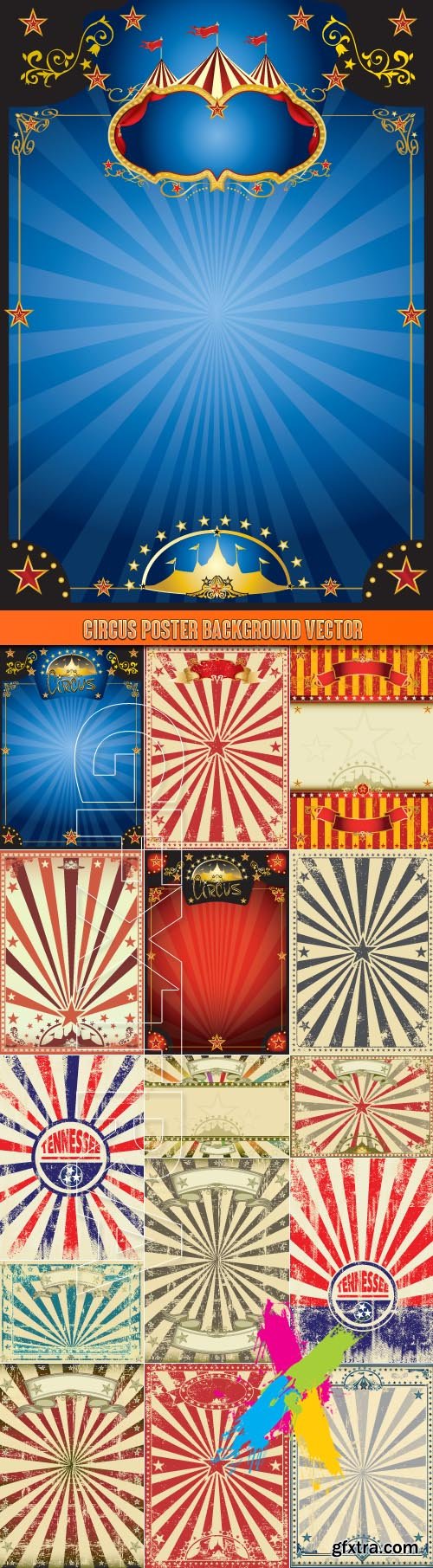 Circus poster Background vector