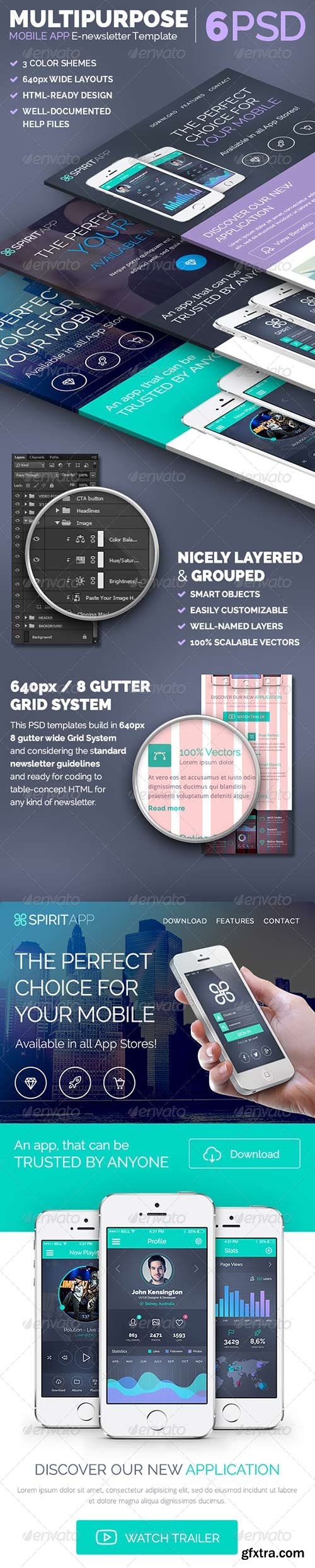GraphicRiver - SpiritApp - Multipurpose E-newsletter Template 7849208