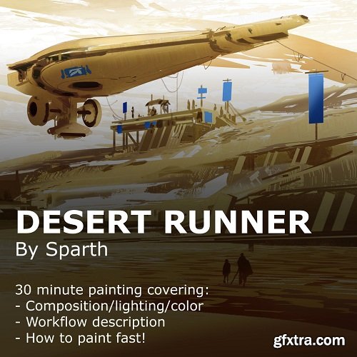 Gumroad - 30 minute painting - Desert runner