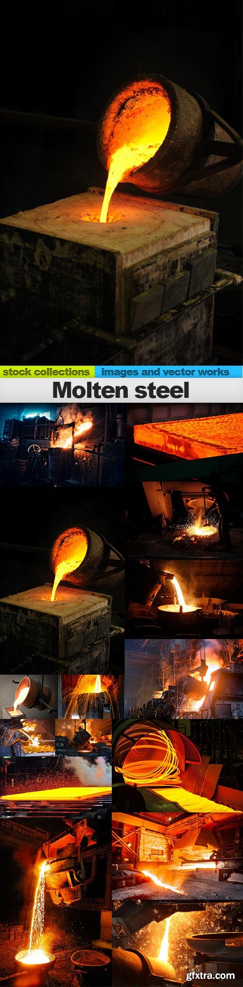 Molten steel, 15 x UHQ JPEG