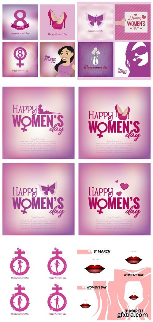 Happy womens day 5X EPS