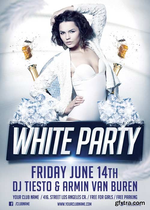 White Party V14 Flyer Template