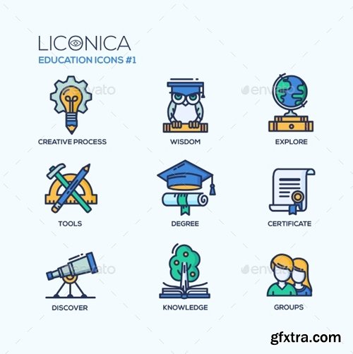GR - School and Education Thin Line Design Icons 14714879
