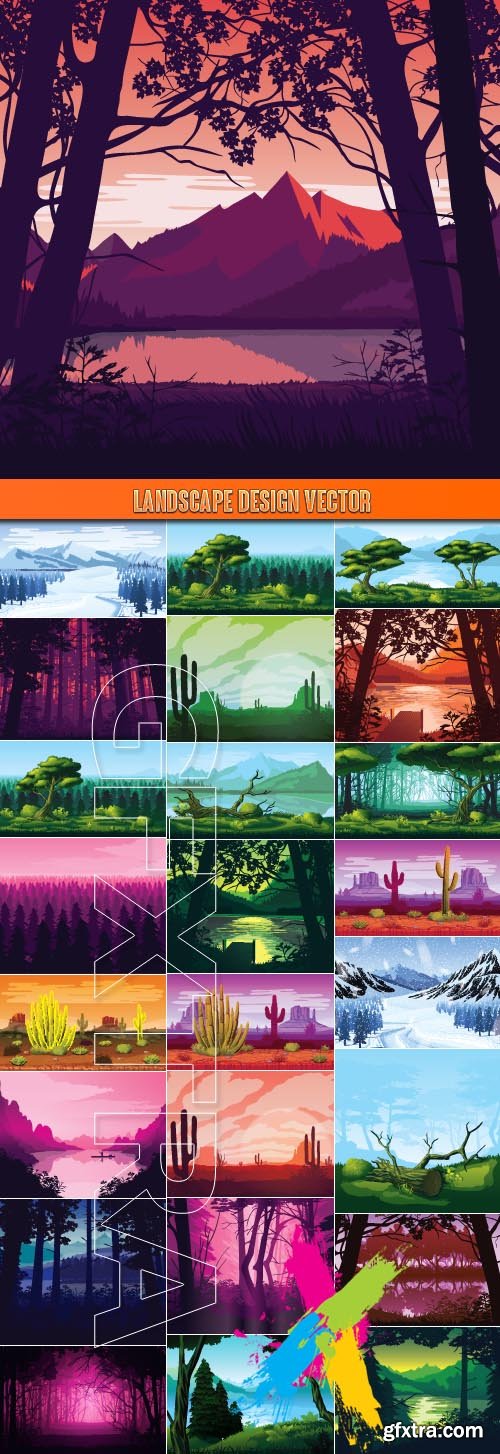 Landscape design vector