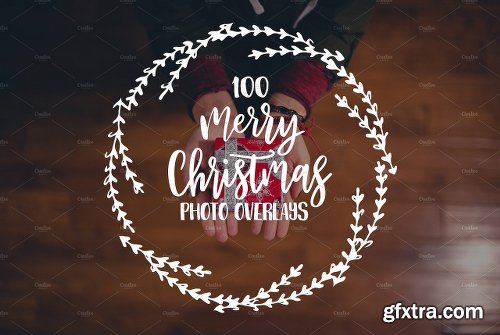 CreativeMarket 100 Christmas Photo Overlays 1104465