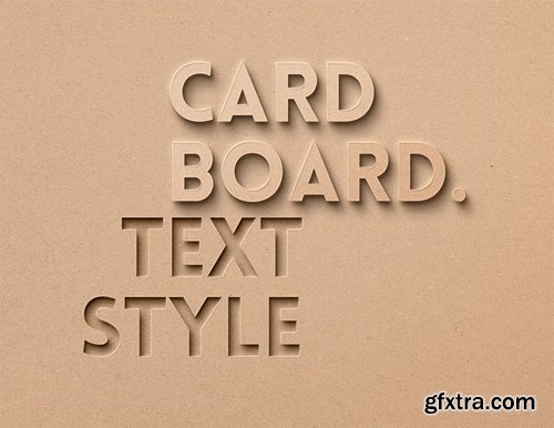Card Board Psd Text Effect