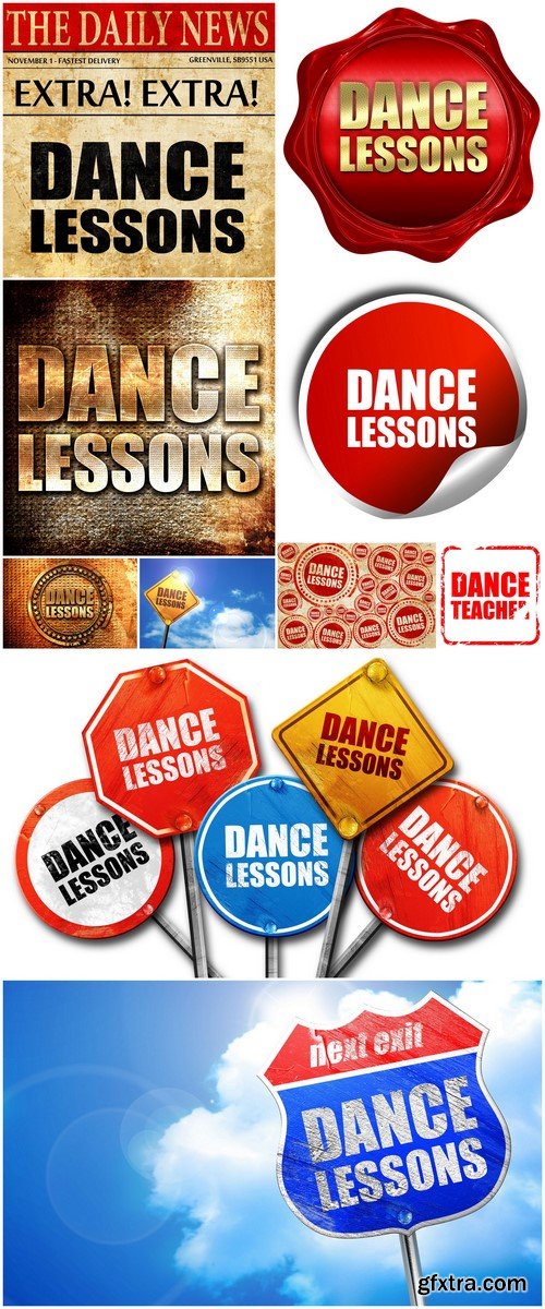 Dance lessons, signs 10X JPEG