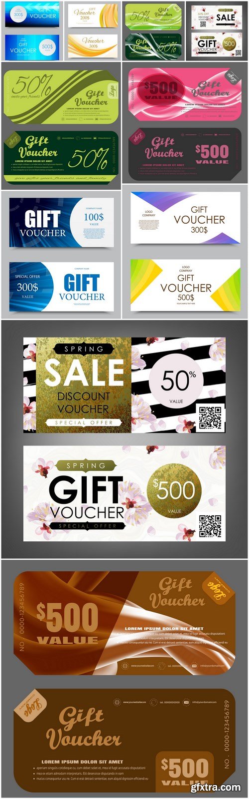 Gift Voucher Collection #33 - 10 Vector