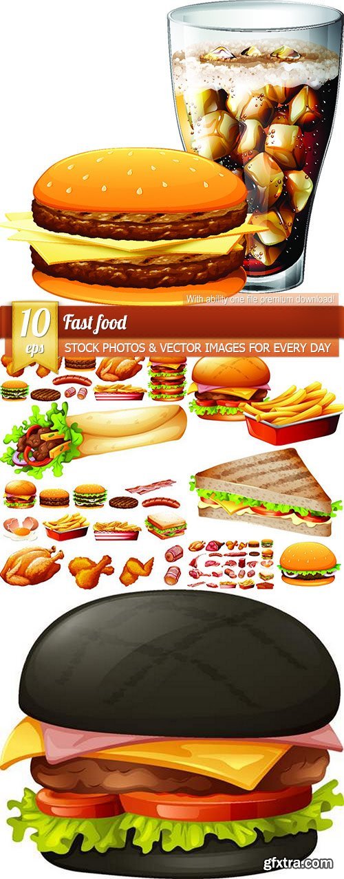 Fast food, 10 x EPS