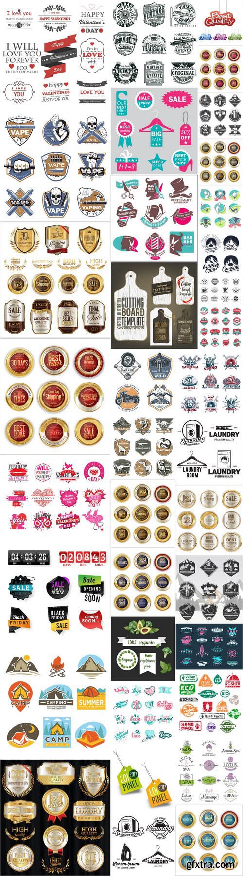 Different Labels And Stickers #148 - 36 Vector